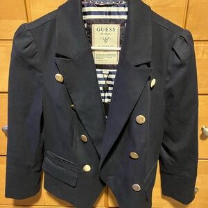 GUESS Midnight Blue Blazer with Silver Buttons